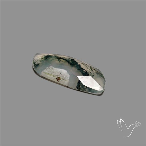 Checkerboard Cut Moss Agate