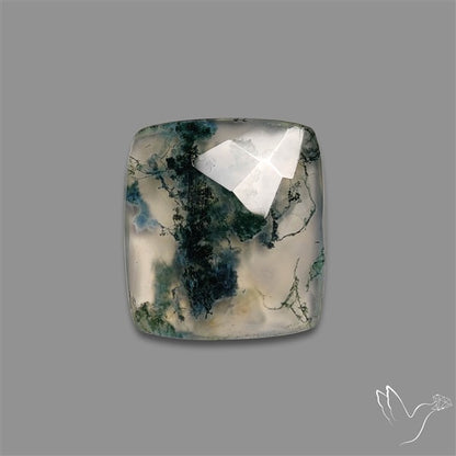 Checkerboard Cut Moss Agate