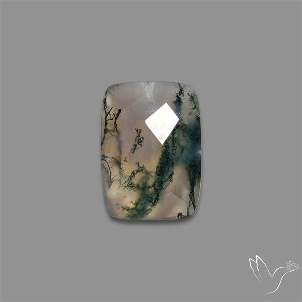 Checkerboard Cut Moss Agate