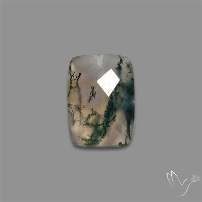 Checkerboard Cut Moss Agate