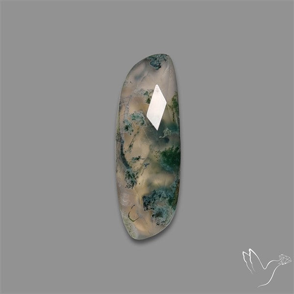 Checkerboard Cut Moss Agate