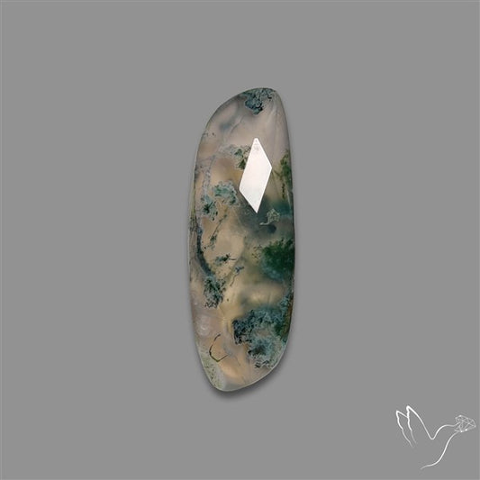 Checkerboard Cut Moss Agate