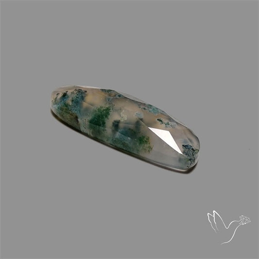 Checkerboard Cut Moss Agate