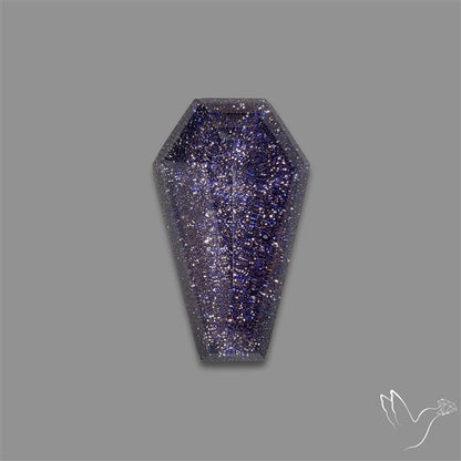 Rose Cut Quartz With Blue Goldstone Doublet