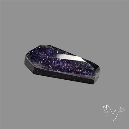 Rose Cut Quartz With Blue Goldstone Doublet