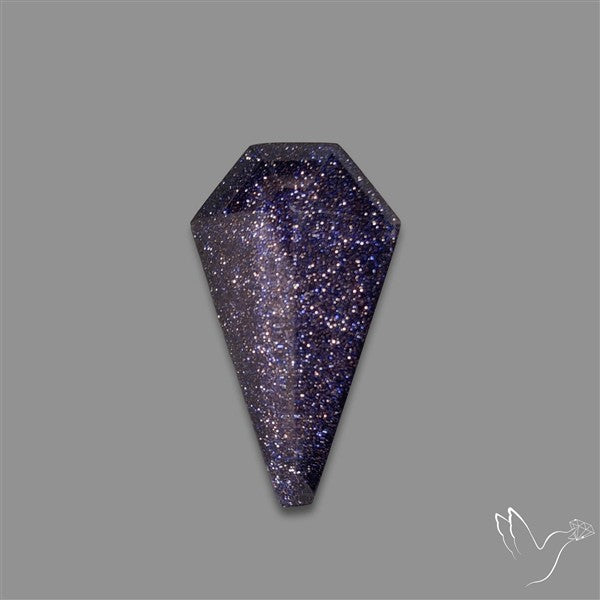 Rose Cut Quartz With Blue Goldstone Doublet