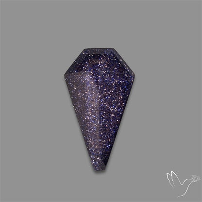 Rose Cut Quartz With Blue Goldstone Doublet