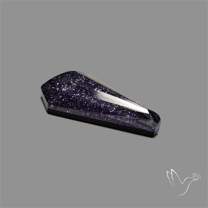 Rose Cut Quartz With Blue Goldstone Doublet