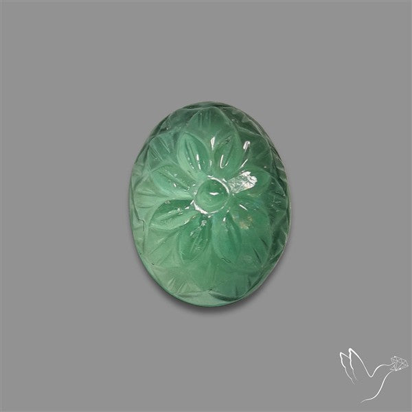 Green Fluorite Mughal Carving