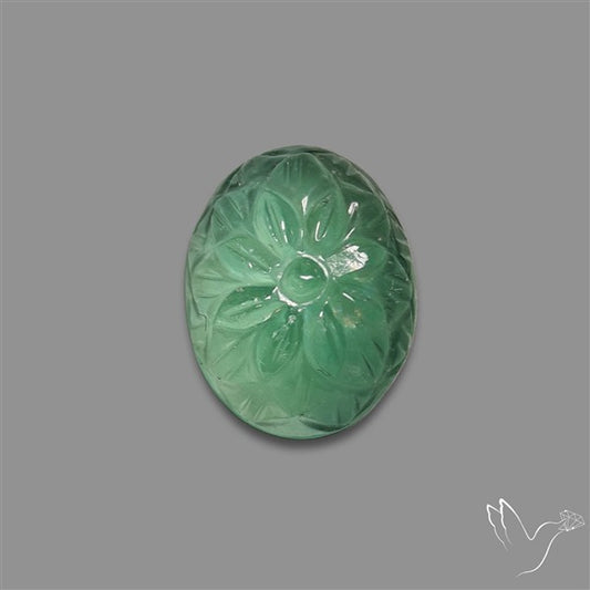 Green Fluorite Mughal Carving