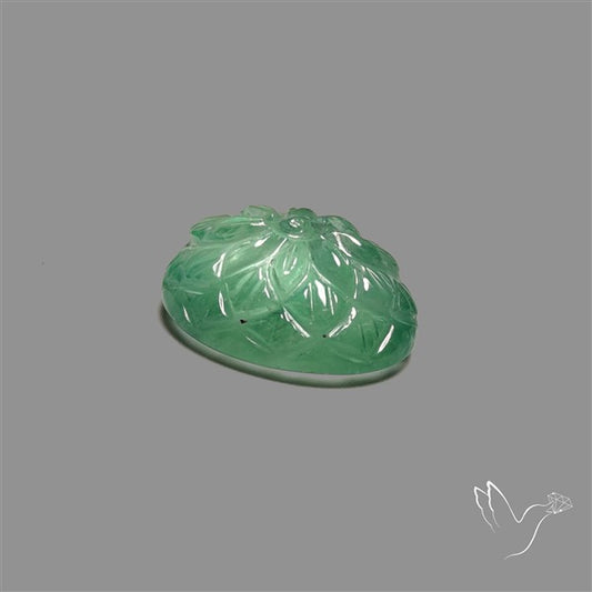 Green Fluorite Mughal Carving