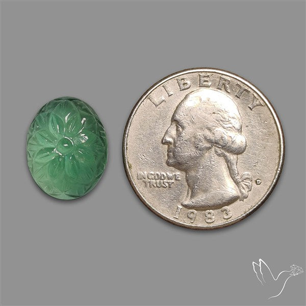 Green Fluorite Mughal Carving