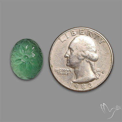 Green Fluorite Mughal Carving