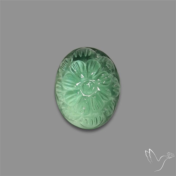 Green Fluorite Mughal Carving