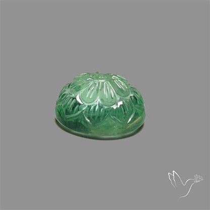 Green Fluorite Mughal Carving