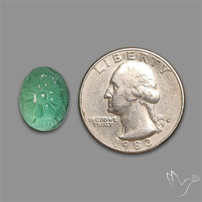 Green Fluorite Mughal Carving