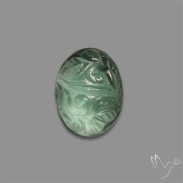 Green Fluorite Mughal Carving