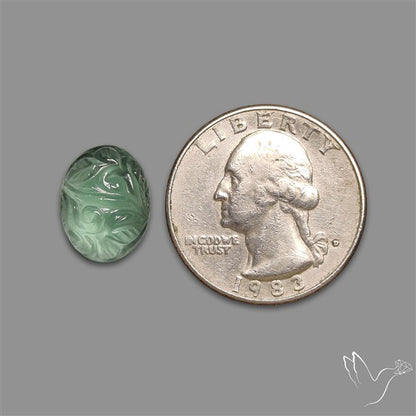 Green Fluorite Mughal Carving
