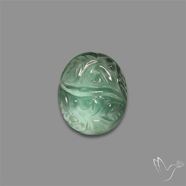 Green Fluorite Mughal Carving