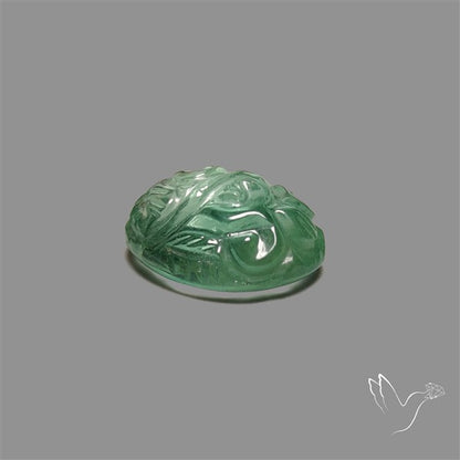 Green Fluorite Mughal Carving