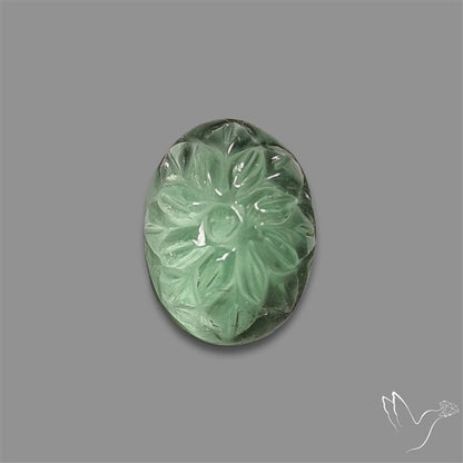 Green Fluorite Mughal Carving