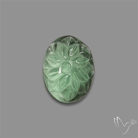 Green Fluorite Mughal Carving