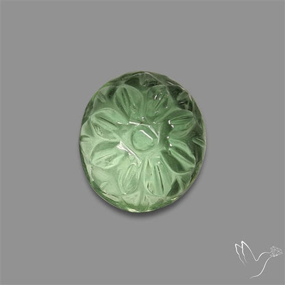 Green Fluorite Mughal Carving