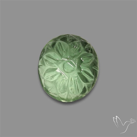Green Fluorite Mughal Carving