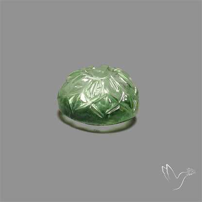 Green Fluorite Mughal Carving