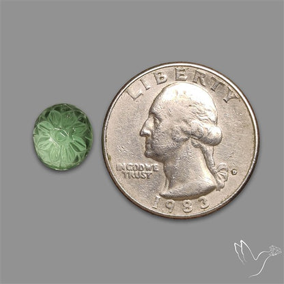 Green Fluorite Mughal Carving
