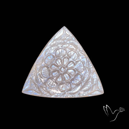 Belomorite Moonstone Mughal Carving