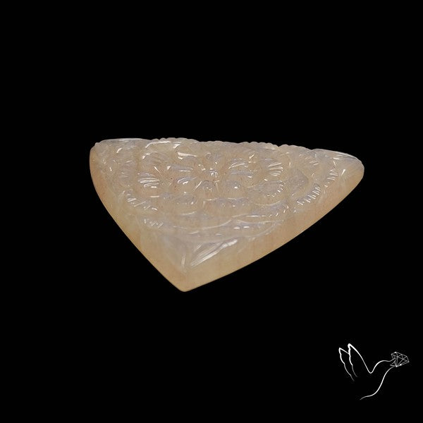 Belomorite Moonstone Mughal Carving