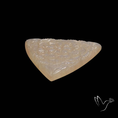 Belomorite Moonstone Mughal Carving