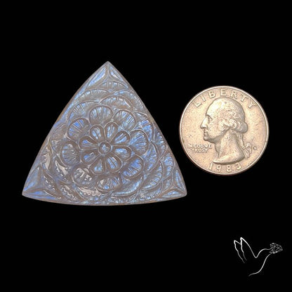 Belomorite Moonstone Mughal Carving