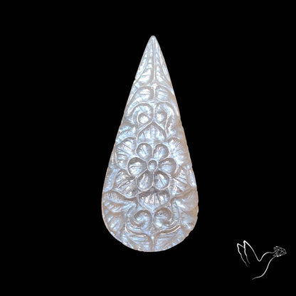Belomorite Moonstone Mughal Carving