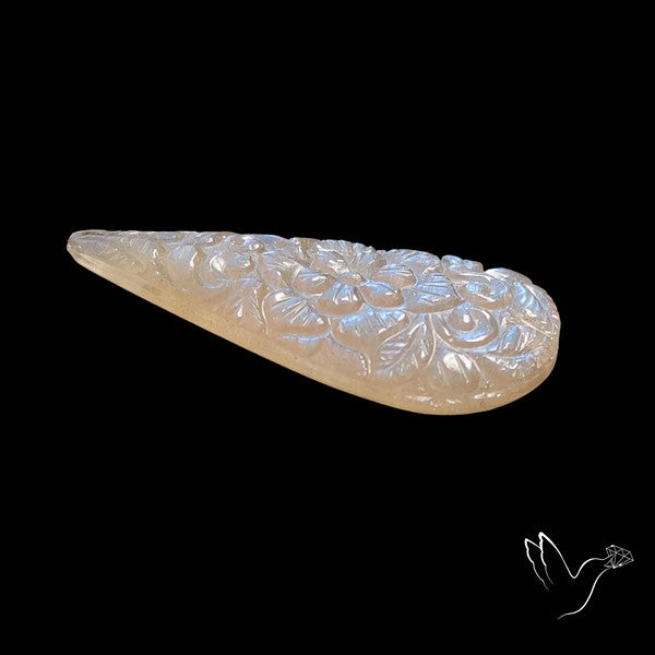 Belomorite Moonstone Mughal Carving