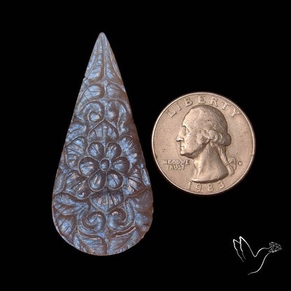 Belomorite Moonstone Mughal Carving
