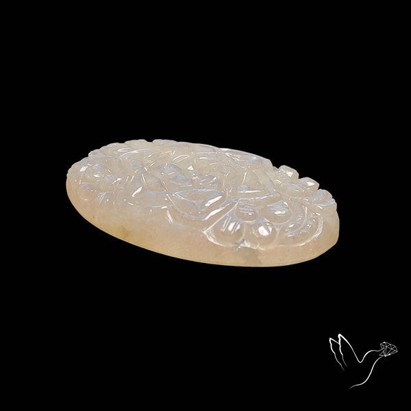 Belomorite Moonstone Mughal Carving