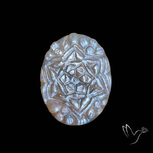 Belomorite Moonstone Mughal Carving