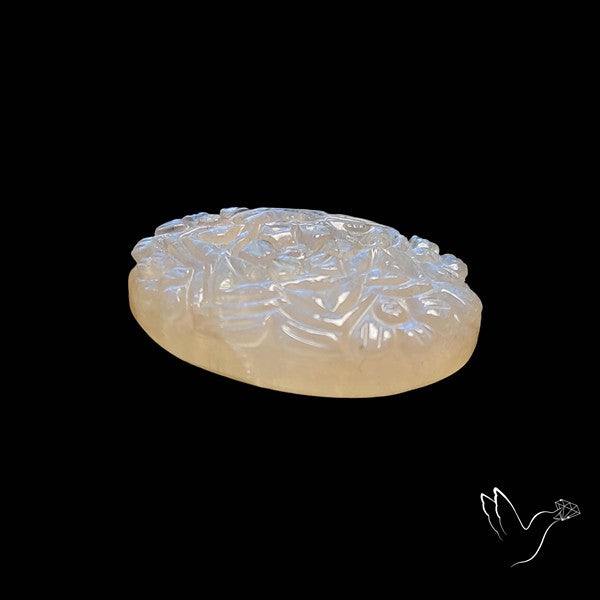 Belomorite Moonstone Mughal Carving