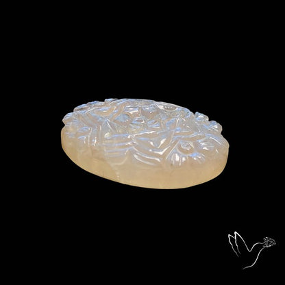 Belomorite Moonstone Mughal Carving