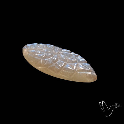 Belomorite Moonstone Mughal Carving