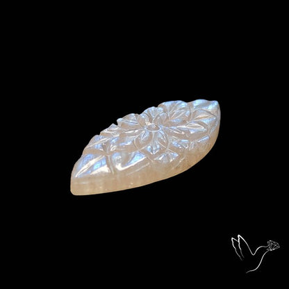Belomorite Moonstone Mughal Carving