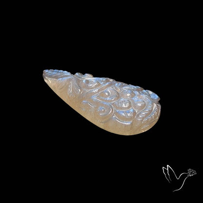 Belomorite Moonstone Mughal Carving