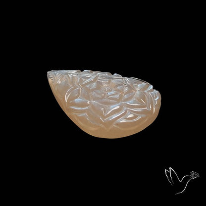 Belomorite Moonstone Mughal Carving