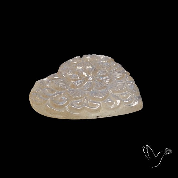 Belomorite Moonstone Mughal Carving