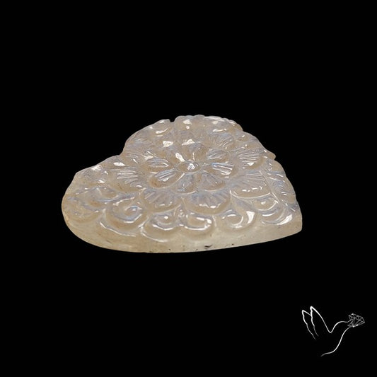 Belomorite Moonstone Mughal Carving