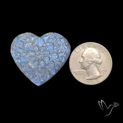 Belomorite Moonstone Mughal Carving