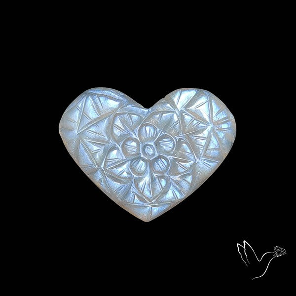 Belomorite Moonstone Mughal Carving
