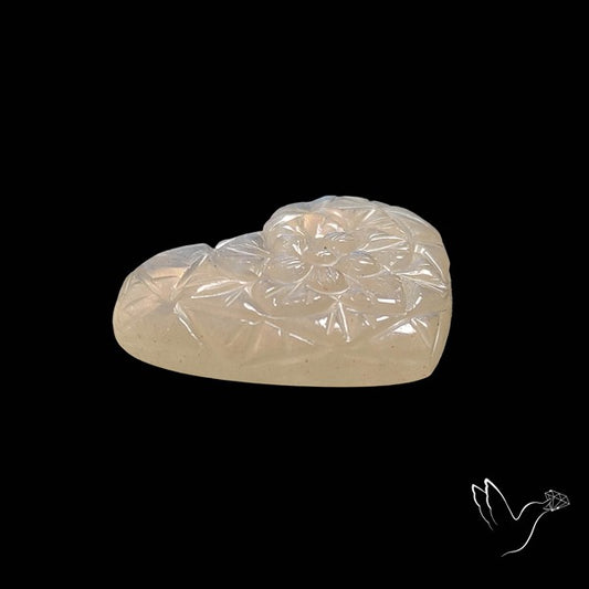 Belomorite Moonstone Mughal Carving